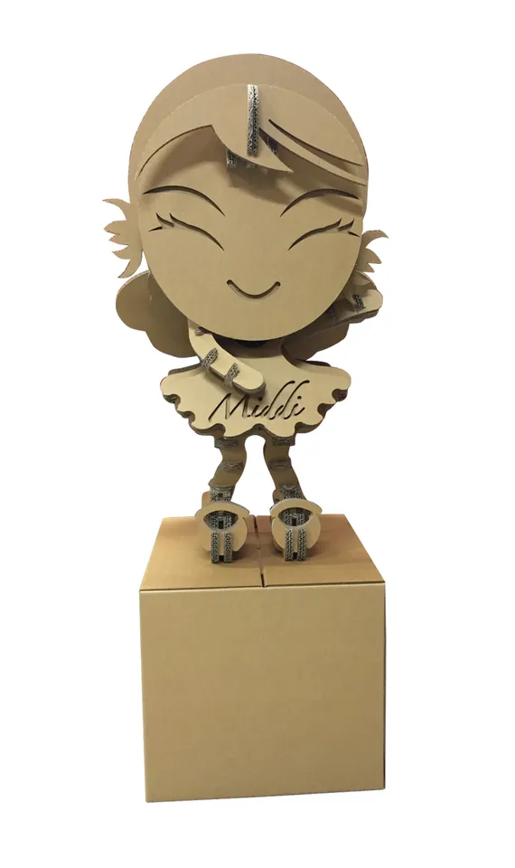 商品｜客製化 Q 版人像立體紙雕公仔（含專屬展示底座）