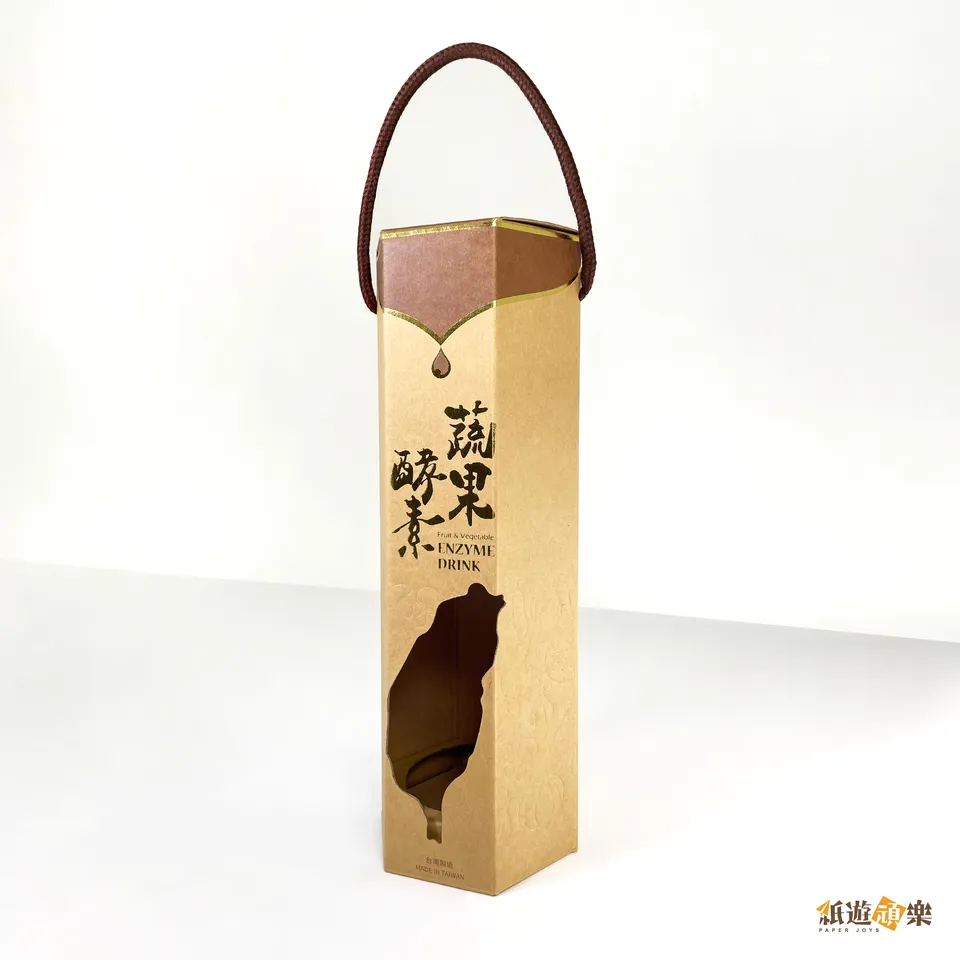 案例｜蔬果酵素禮盒－開窗手提盒