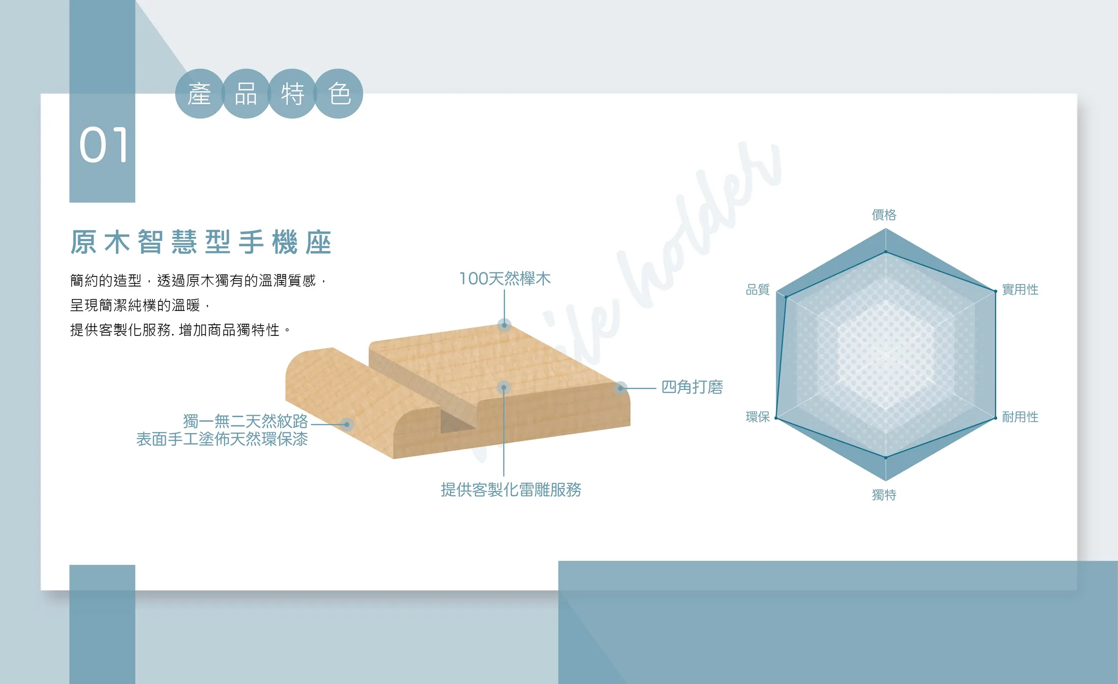原木質感手機座 第 2 張