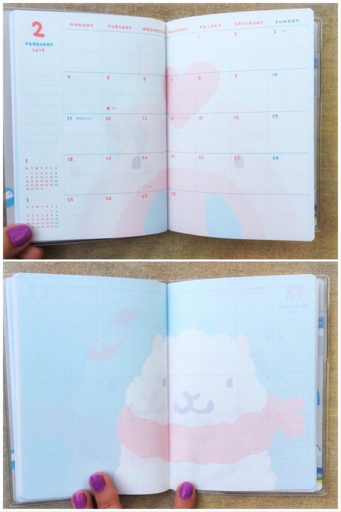 cute schedule book Iroha_cover - inside