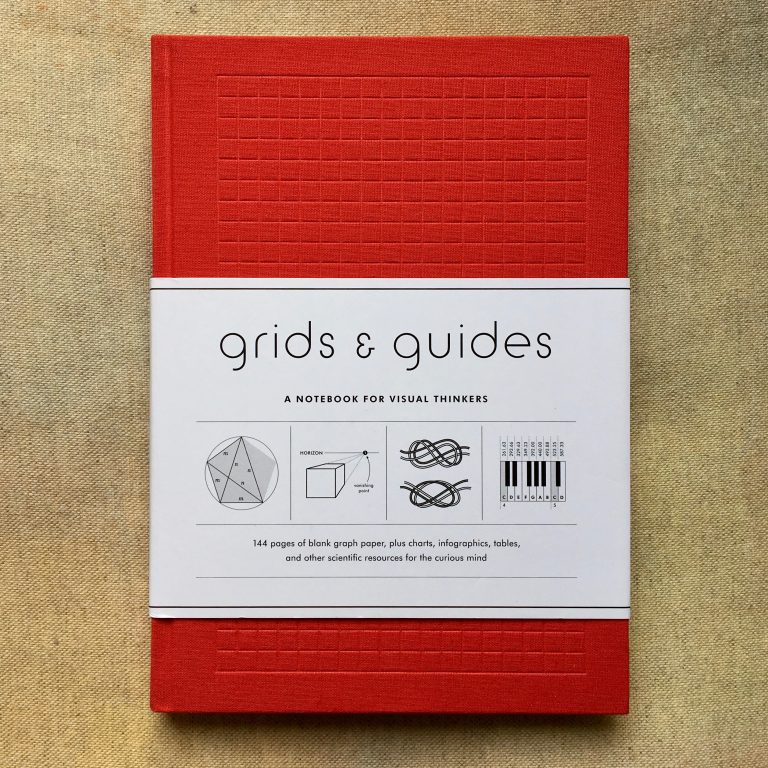 minimalist grid notebook in red color princeton architectural press